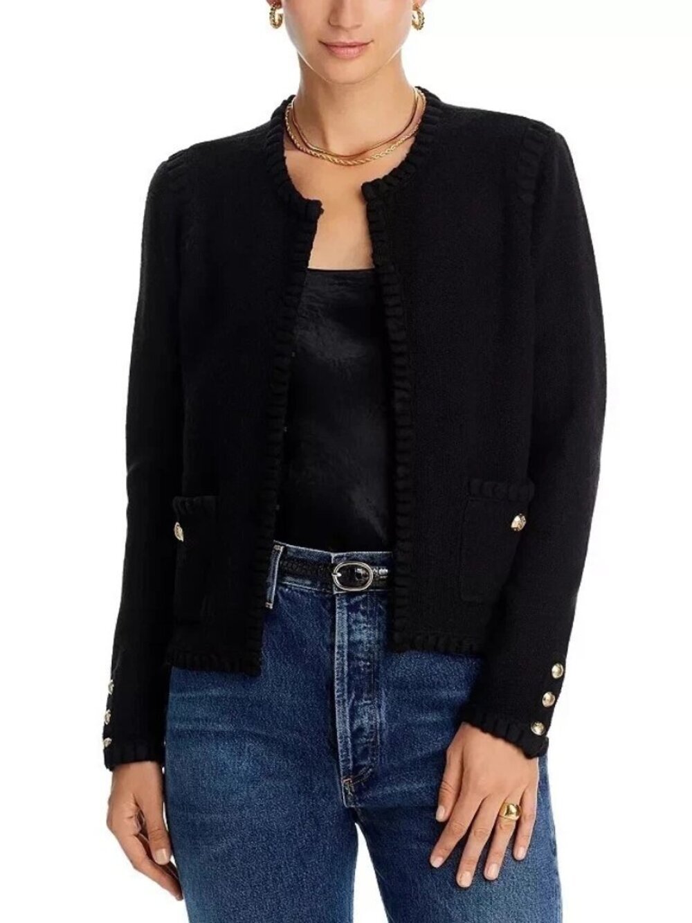 Aqua Bobble Cardigan Black Size M